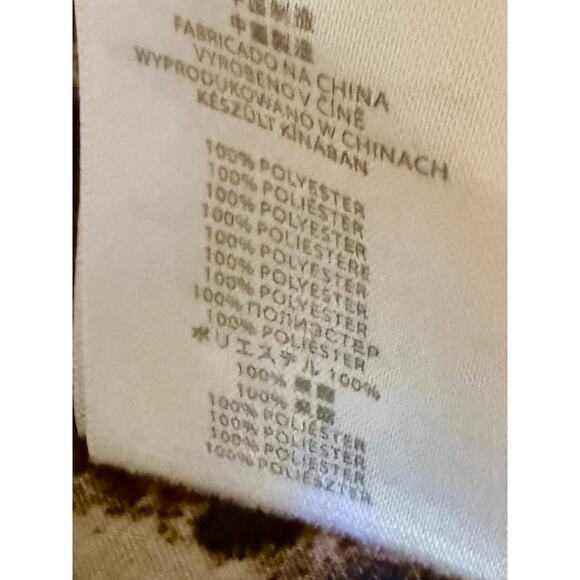 Michael Kors 16W Plus Leopard Animal Print Blouse Long Sleeve Button Detail Top - Picture 3 of 7